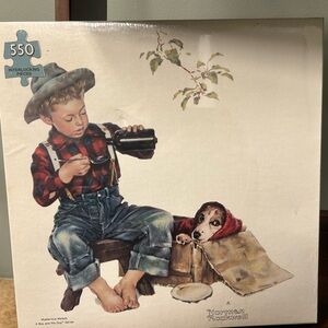 Norman Rockwell Puzzle - VINTAGE Boy with Dog series